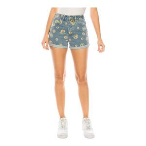 NWT Cali 1850 High Waisted Sunflower Denim Shorts Size 0